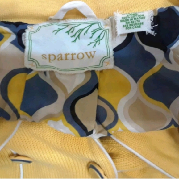 Sparrow yellow knit blazer jacket Anthropologie - Picture 3 of 5